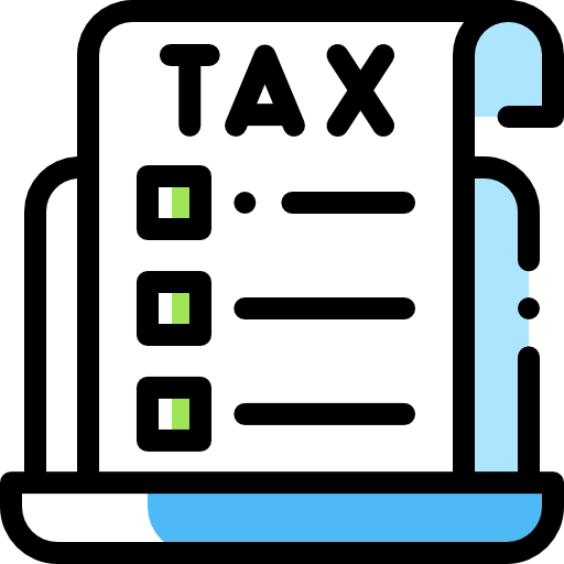 Taxes Detailed Rounded Color Omission icon