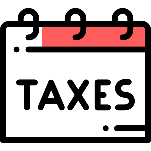 belastingen Detailed Rounded Color Omission icoon