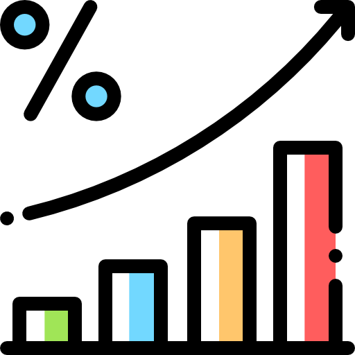 analytics Detailed Rounded Color Omission Ícone