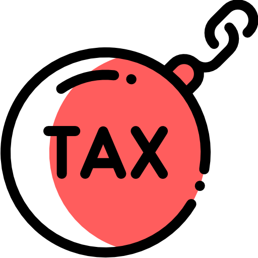 税金 Detailed Rounded Color Omission icon