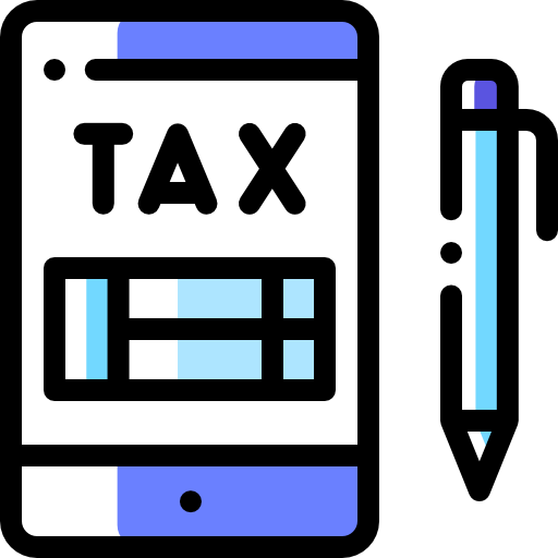belastingen Detailed Rounded Color Omission icoon