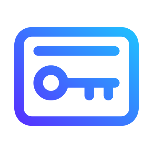 Key card Generic gradient outline icon