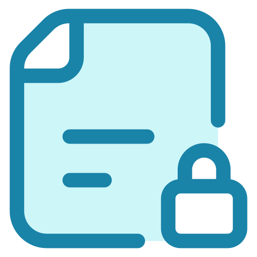 File lock Generic color lineal-color icon
