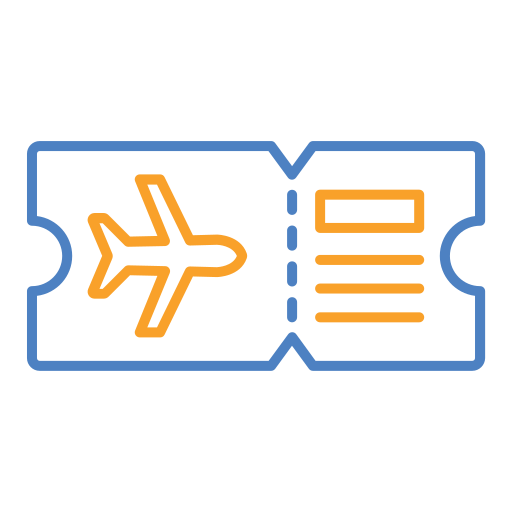 Plane ticket Generic color outline icon