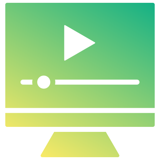 Video player Generic gradient fill icon