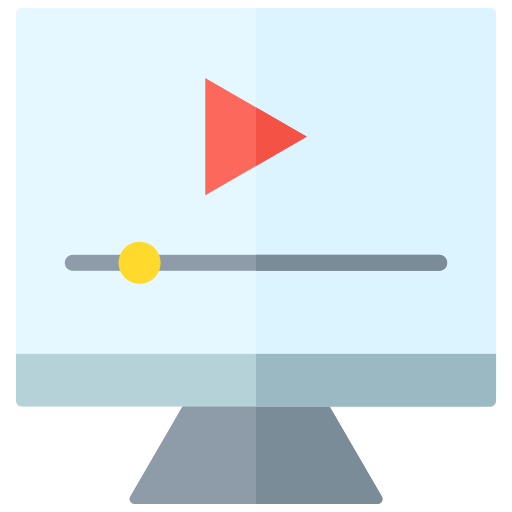reproductor de video Generic color fill icono