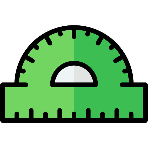 Protractor Generic color lineal-color icon