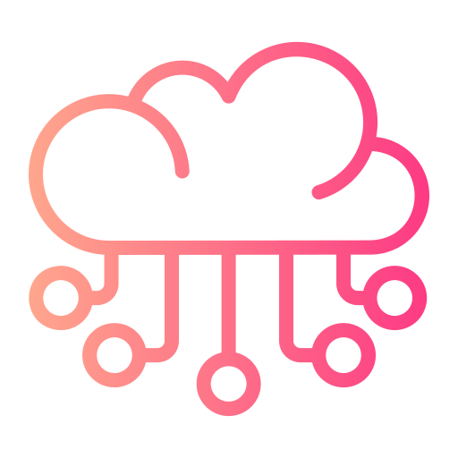 Cloud computing Generic gradient outline icon