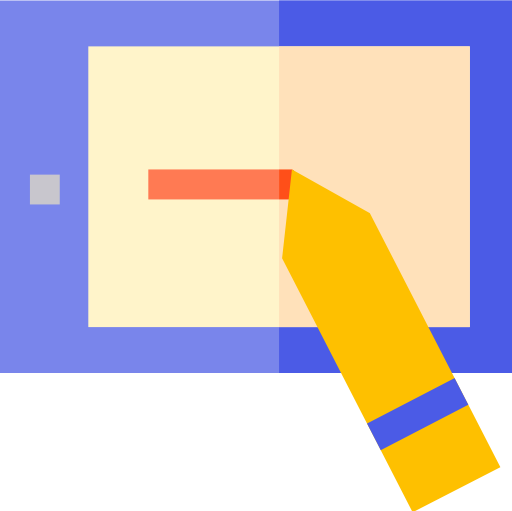 Graphic tablet Basic Straight Flat icon