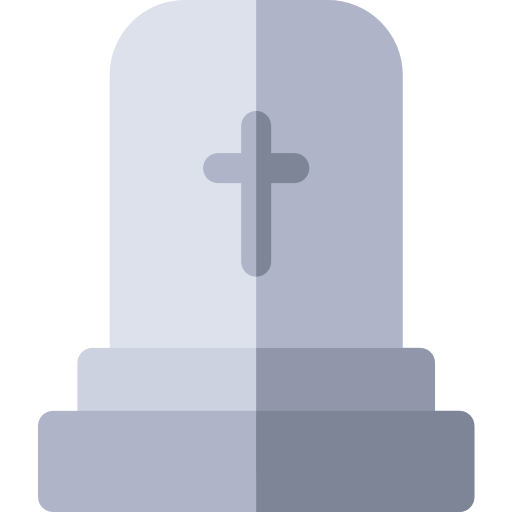 pierre tombale Basic Rounded Flat Icône