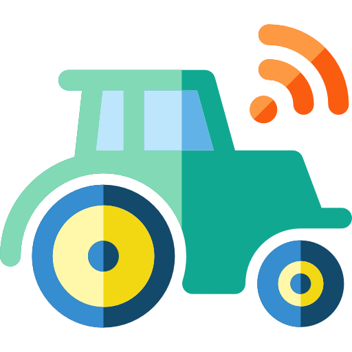 tractor Basic Rounded Flat icono