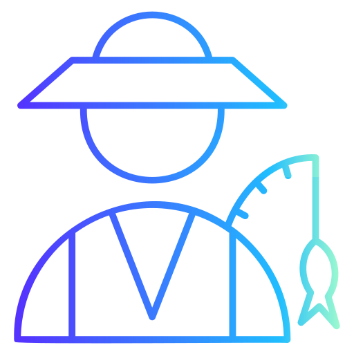 pescador de caña Generic gradient outline icono
