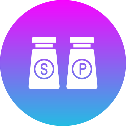 Salt and pepper Generic gradient fill icon