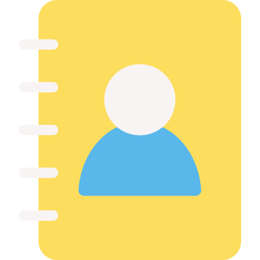contactboek Generic color fill icoon