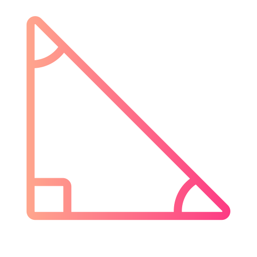 trójkąt Generic gradient outline ikona