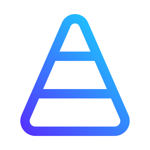 Пирамида Generic gradient outline иконка