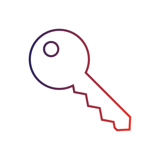 Ключ от дома Generic gradient outline иконка