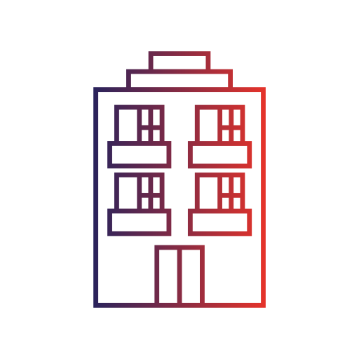 appartementencomplex Generic gradient outline icoon