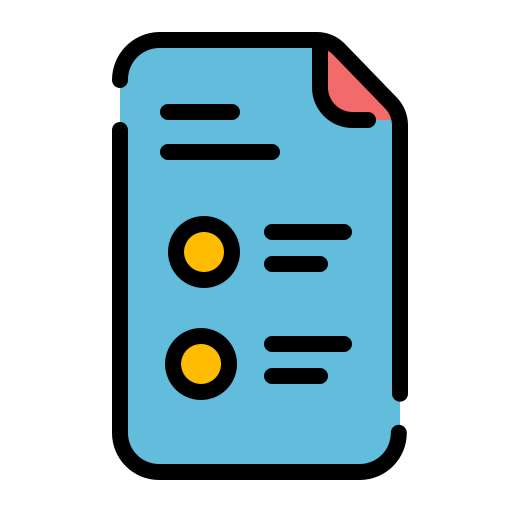 File list Generic color lineal-color icon