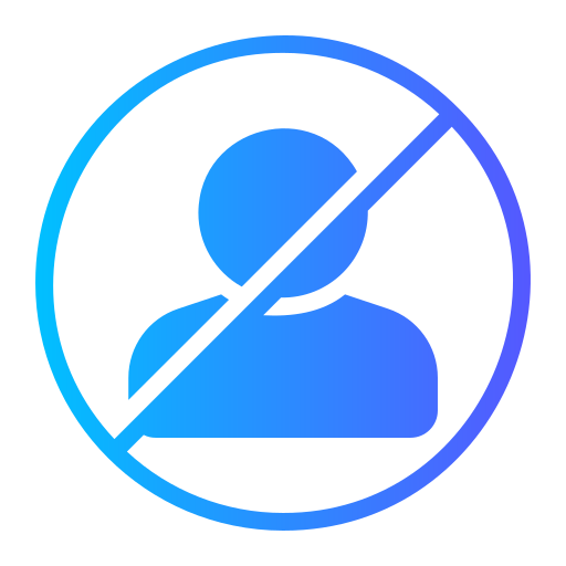 Banned Generic gradient fill icon