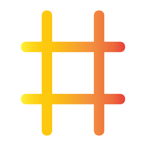 Hashtag Generic gradient outline icon