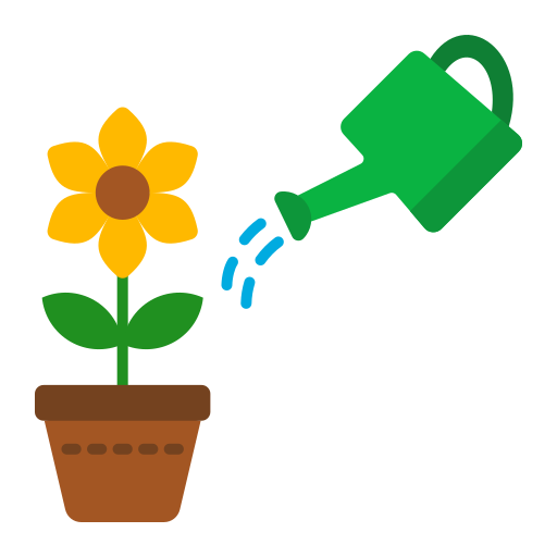 Watering plants Generic color fill icon