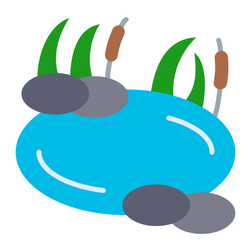 연못 Generic color fill icon