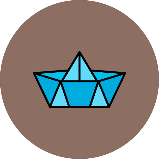 Paper boat Generic color lineal-color icon