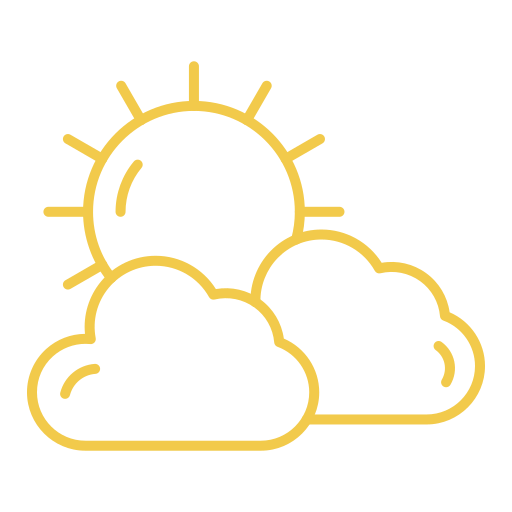 雲と太陽 Generic color outline icon