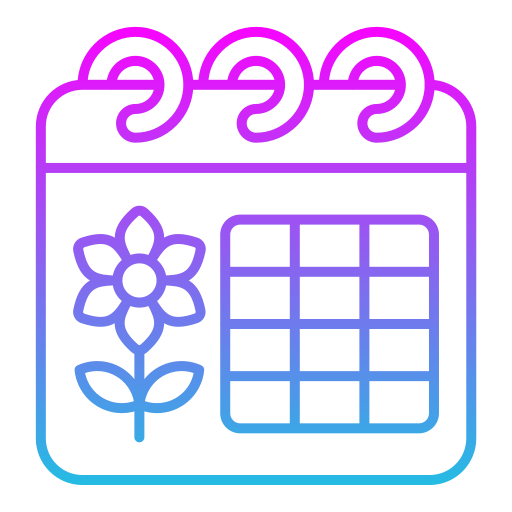 calendario de primavera Generic gradient outline icono