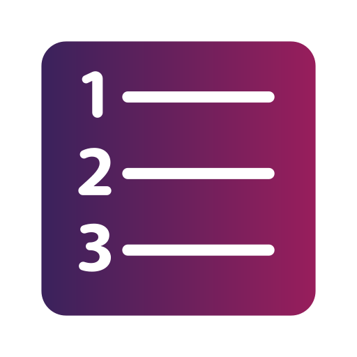numerazione Generic gradient fill icona