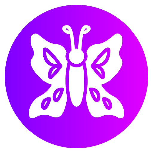 vlinder Generic gradient fill icoon