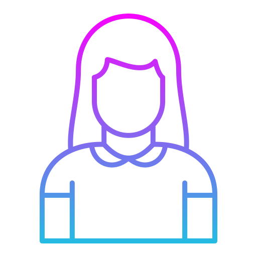 소녀 Generic gradient outline icon