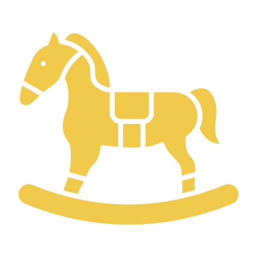 Лошадь игрушка Generic color fill иконка