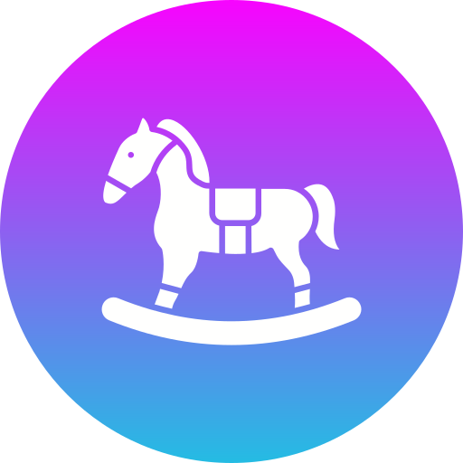 zabawka z koniem Generic gradient fill ikona