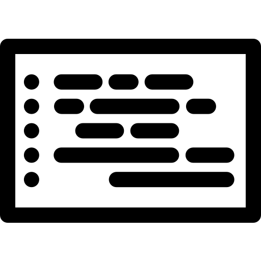 codificación Basic Rounded Lineal icono
