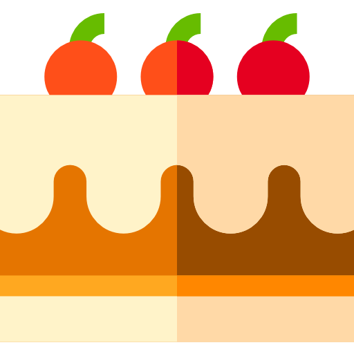 taart Basic Straight Flat icoon