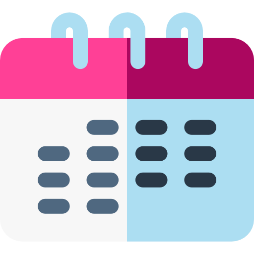 calendrier Basic Rounded Flat Icône