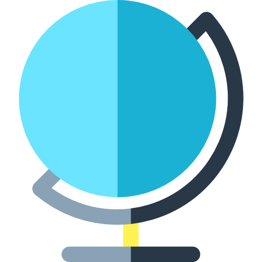 Earth globe Basic Rounded Flat icon