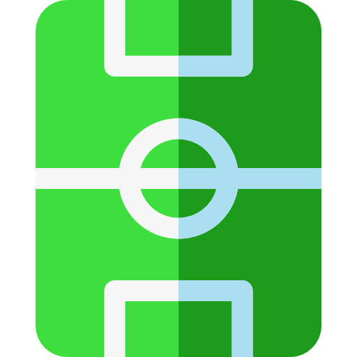 boisko do piłki nożnej Basic Rounded Flat ikona