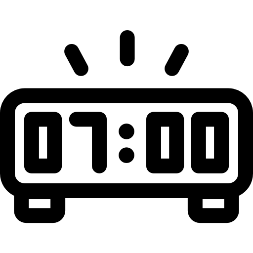 알람 시계 Basic Rounded Lineal icon