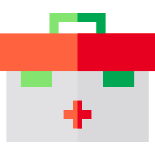 First aid kit Basic Straight Flat icon