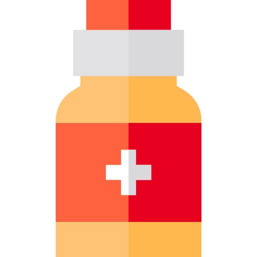 Pills bottle Basic Straight Flat icon
