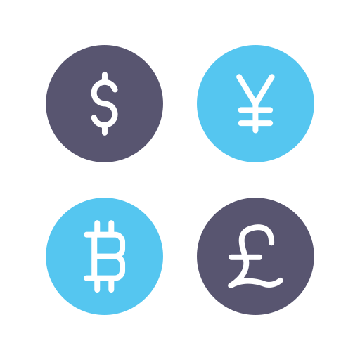 Currency symbols Generic color fill icon