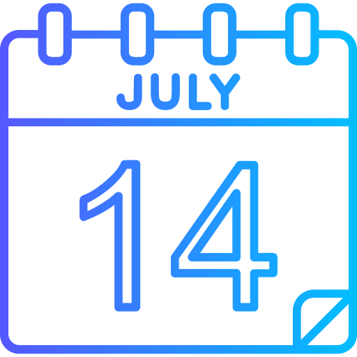 July Generic gradient outline icon