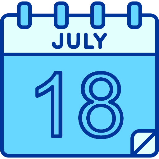 7月 Generic color lineal-color icon