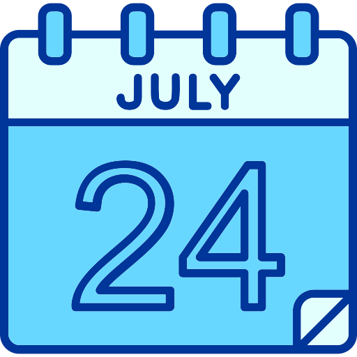 July Generic color lineal-color icon