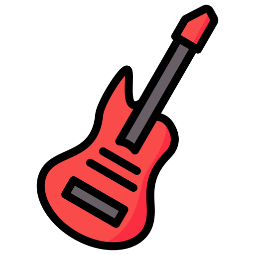 elektrische gitarre Generic color lineal-color icon