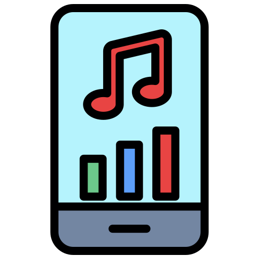 aplicación de música Generic color lineal-color icono