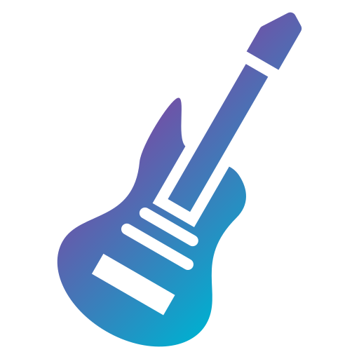 chitarra elettrica Generic gradient fill icona